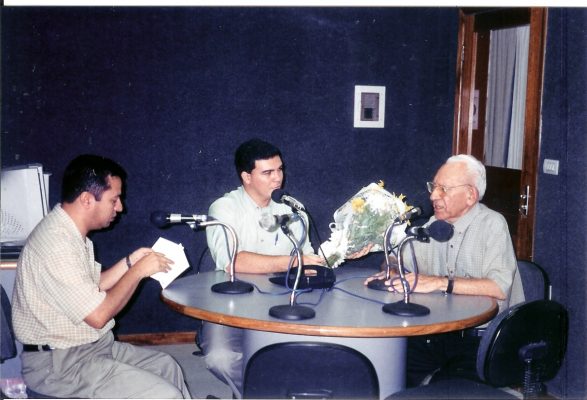 Monsenhor João Acioly, este blogueiro e Dom Francisco, nos seus 80 anos